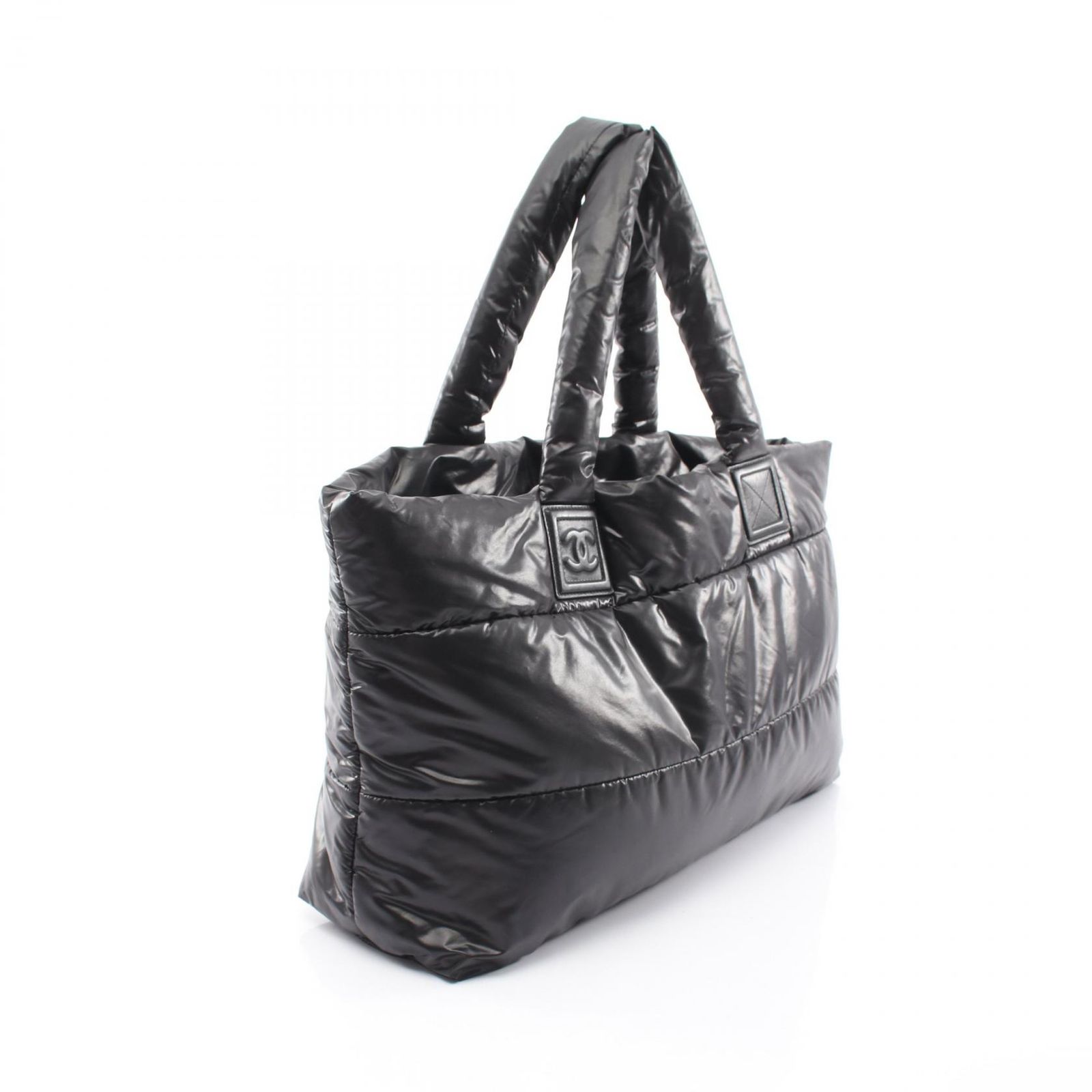 シャネル CHANEL トートバッグ コココクーン ブラック ナイロン レザー 