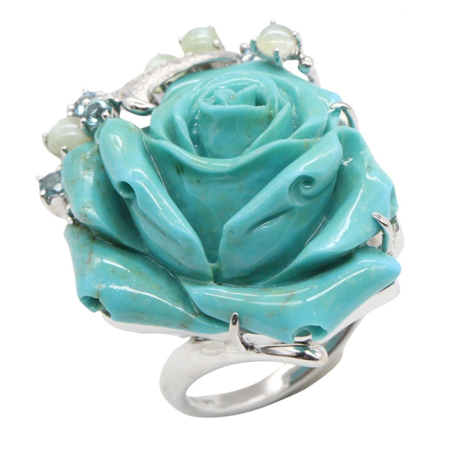 ジュエリー JEWELRY リング・指輪 色石 リング 色石 16.2g #25.5 Pt900プラチナ K18WG（ホワイトゴールド） リング レディース Used A 163,400円