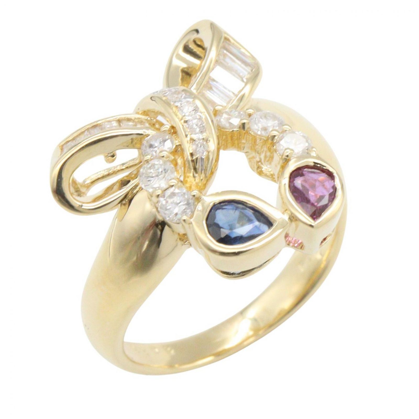 ジュエリー JEWELRY リング・指輪 マルチリング ﾏﾙﾁ 6.3g #12.5 K18（イエローゴールド） ダイヤモンド マルチリング レディース Used A