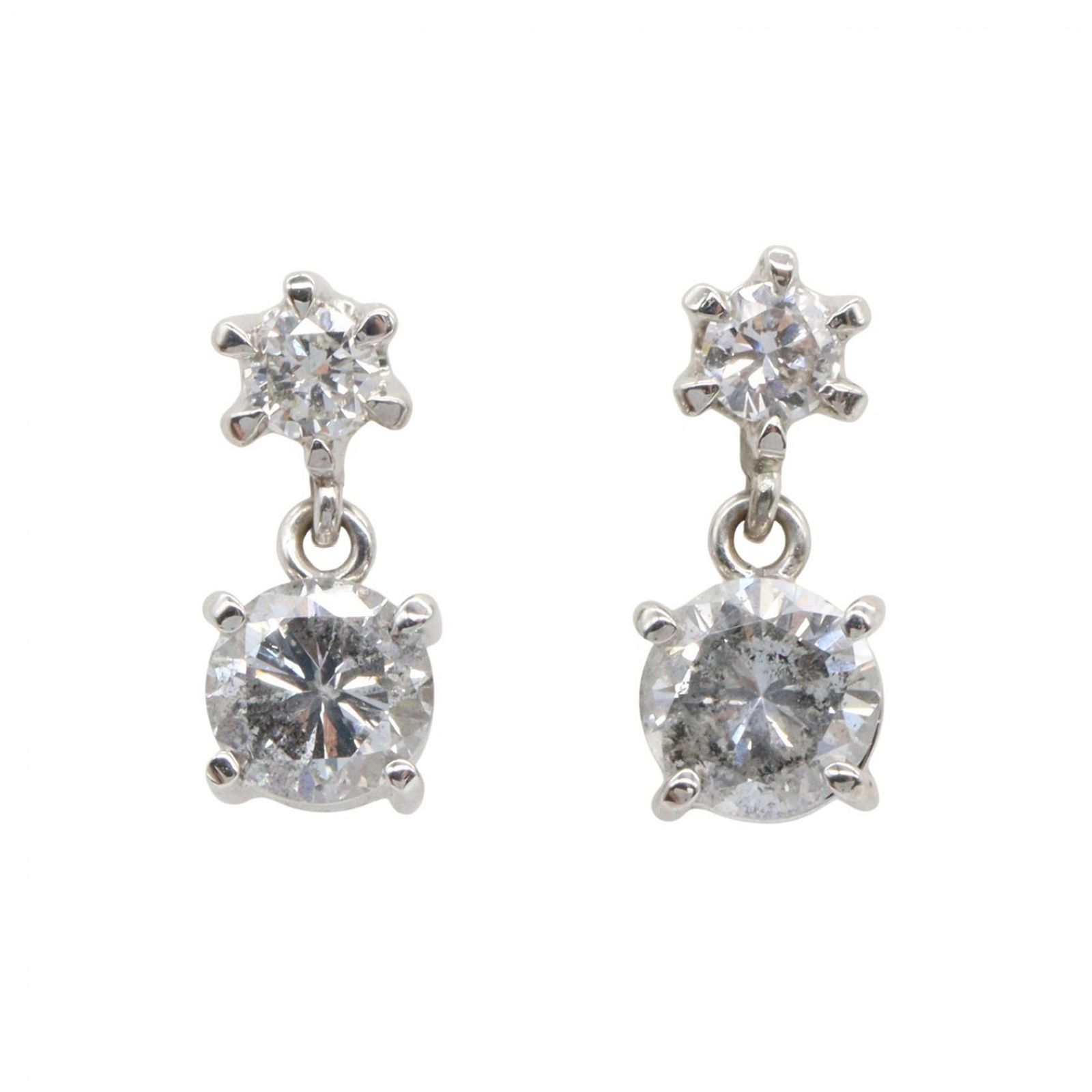 ジュエリー JEWELRY ピアス ダイヤモンド ピアス ﾀﾞｲﾔ 4.0g Pt900プラチナ K18WG（ホワイトゴールド） ピアス レディース Used A