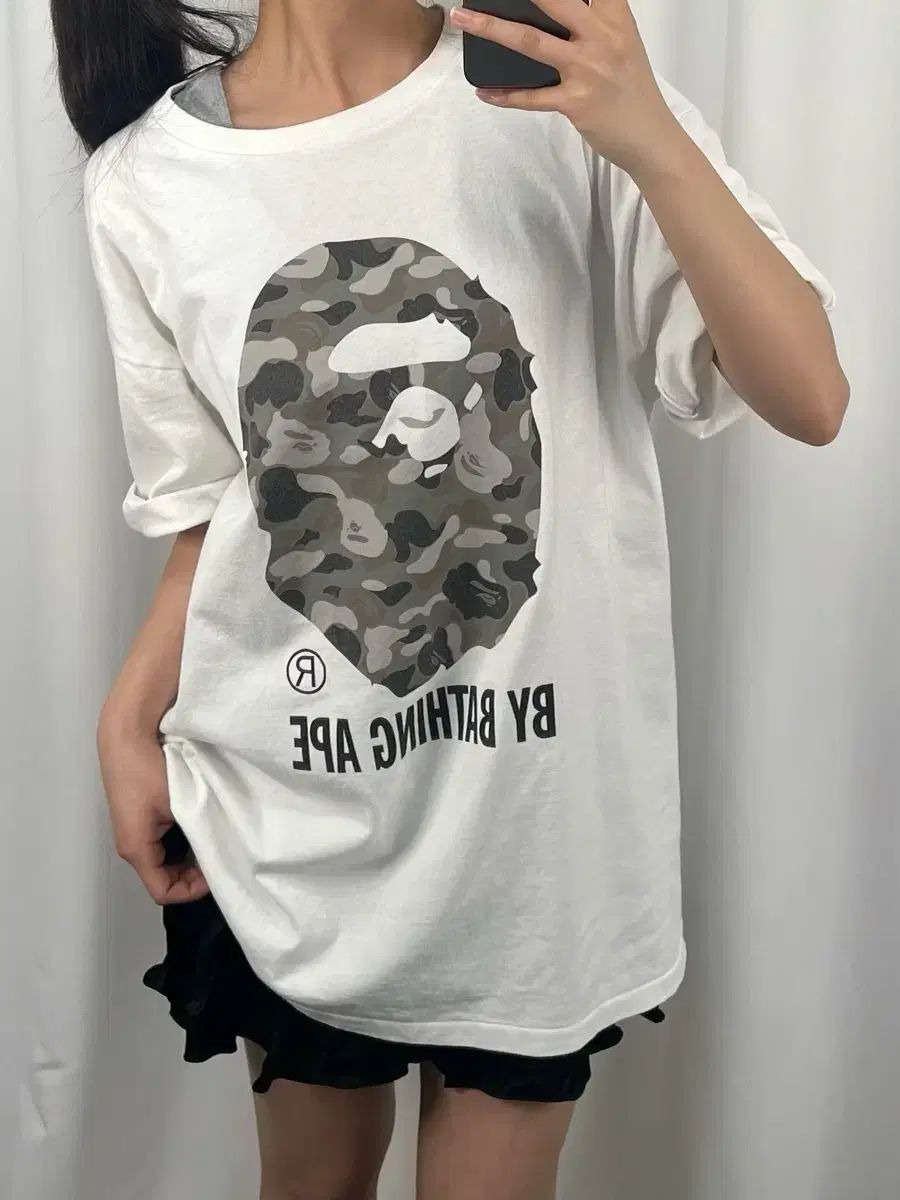 A BATHING APE アベイシングエイプ シティ カモフラ 白 半袖Tシャツ