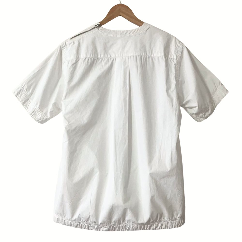 sacai サカイ ジップデザイン シャツ 白ブラウス / Shoulder Zip Shirt