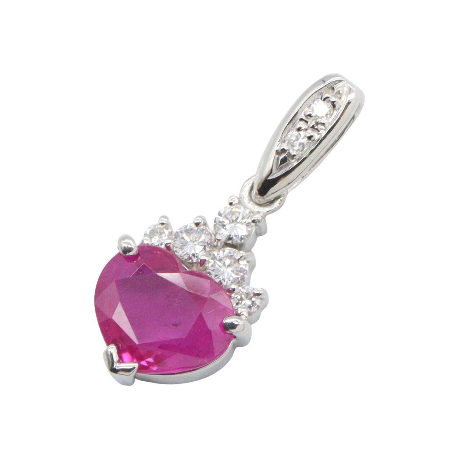 ジュエリー JEWELRY ペンダントトップ ルビー トップ ﾙﾋﾞｰ 2.4g Pt900プラチナ トップ レディース Used A