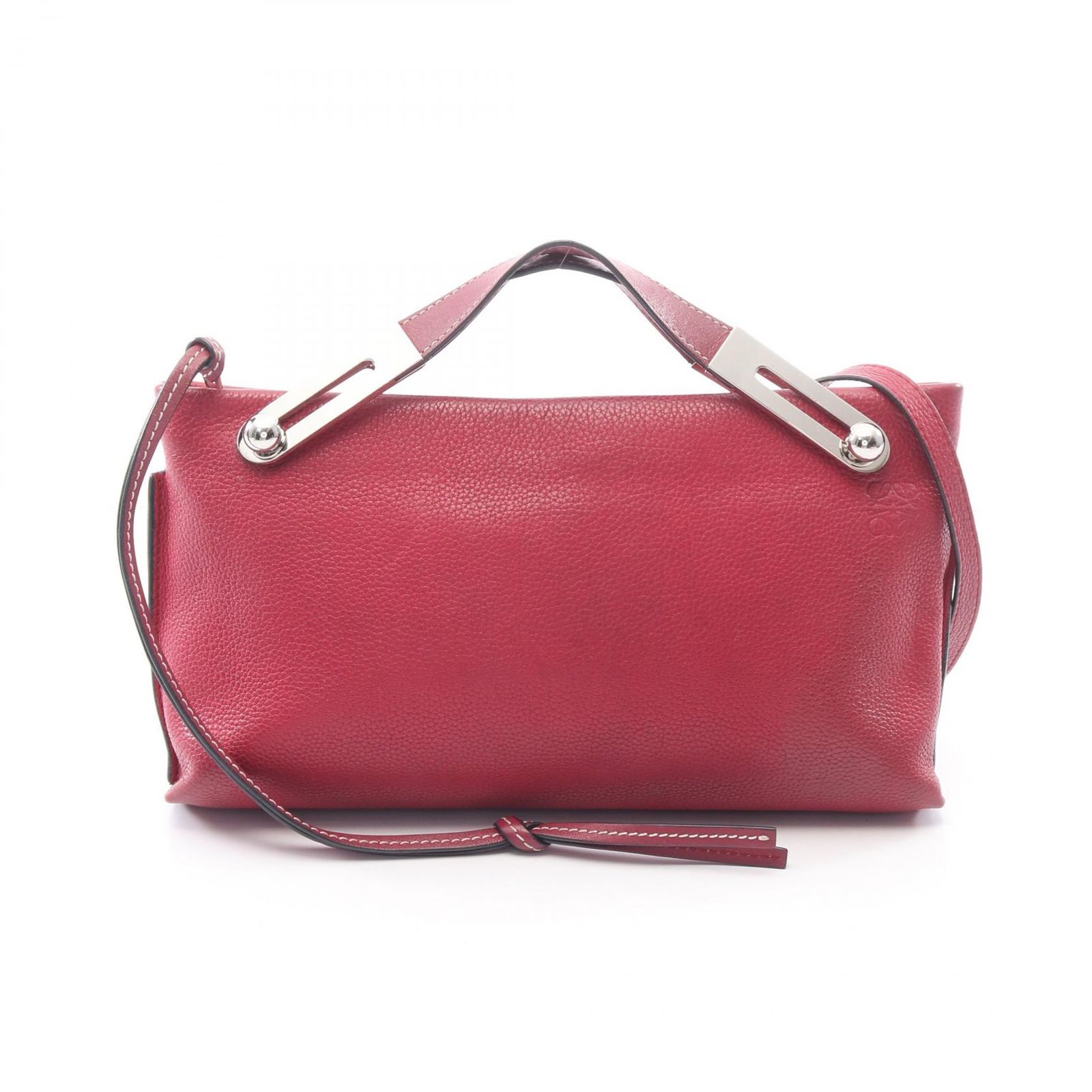 ロエベ LOEWE ハンドバッグ ミッシー スモール 2WAY レッド レザー ミッシー スモール レディース Used B