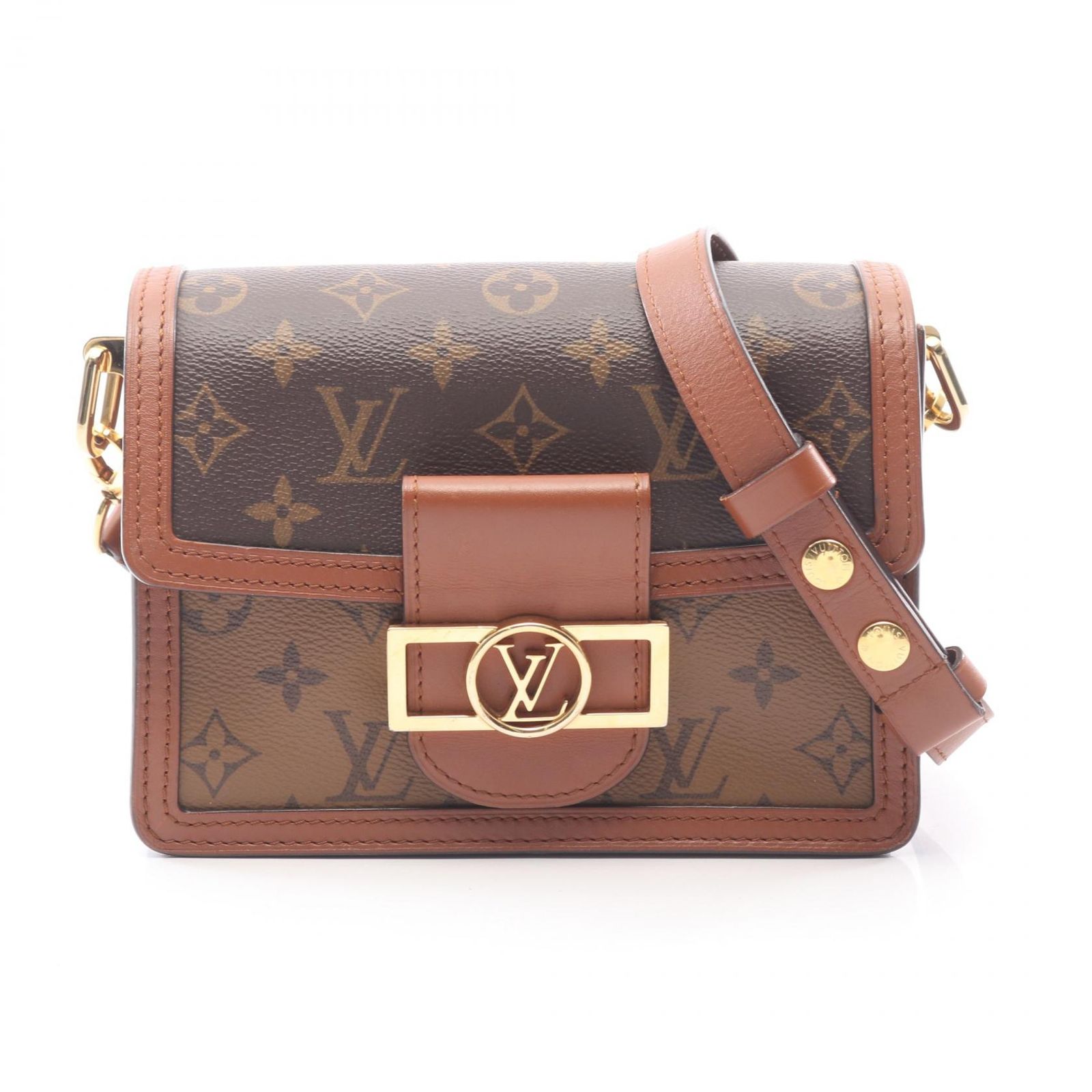 ルイ・ヴィトン LOUIS VUITTON ショルダーバッグ ドーフィーヌ MINI M44580 PVCコーティングキャンバス レザー ドーフィーヌMINI レディース Used B