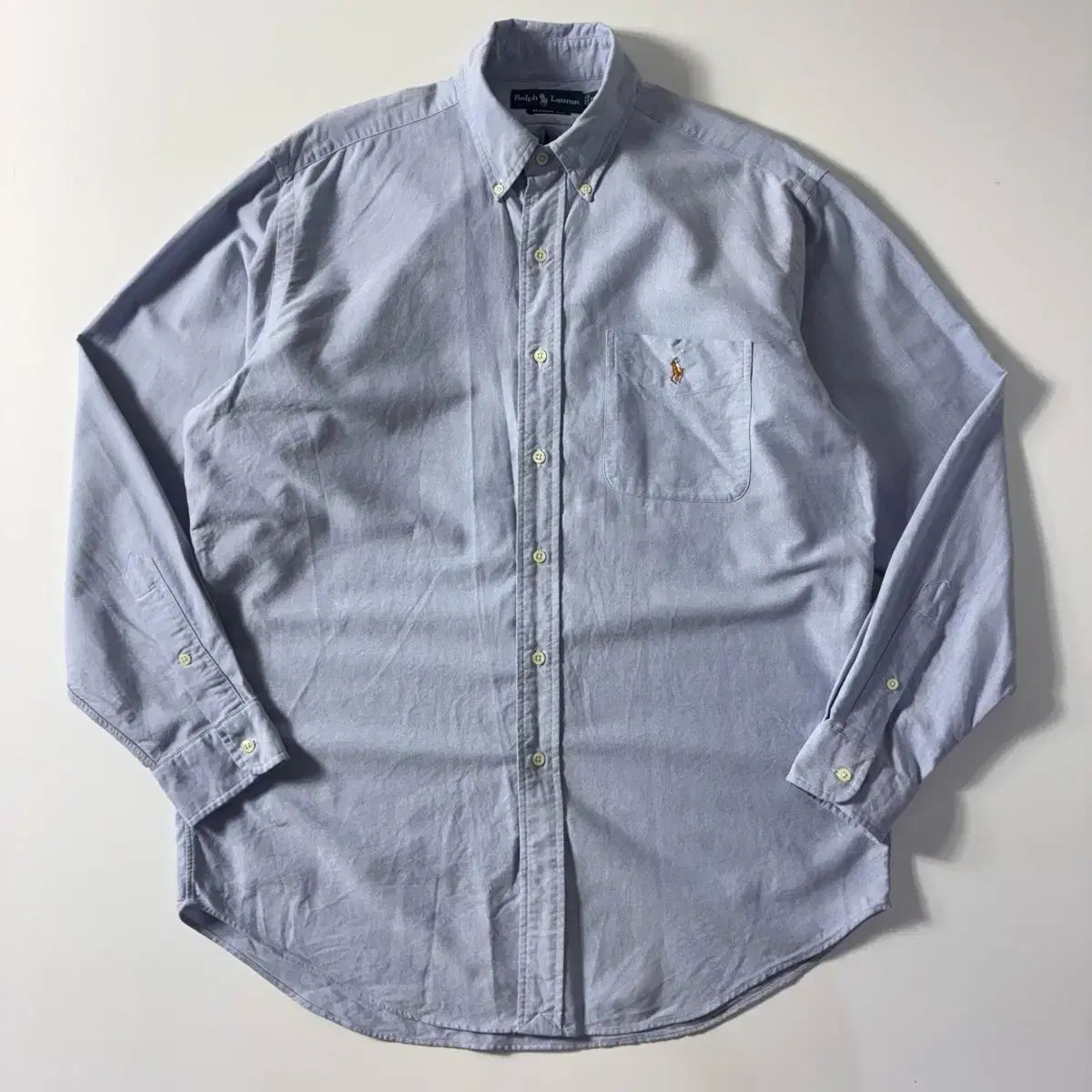 Polo ポロ ラルフローレン 刺繍 コットン ライトブルー シャツ