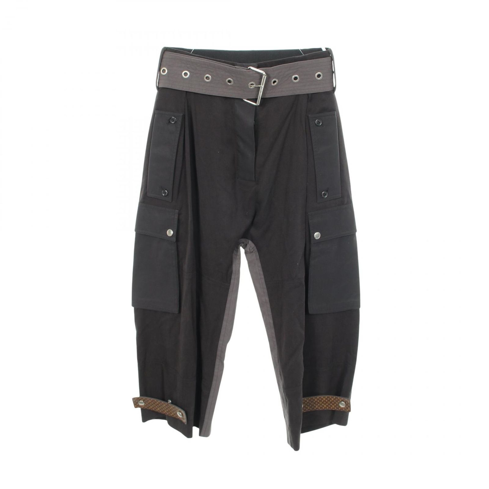 ルイ・ヴィトン LOUIS VUITTON カーゴパンツ ハイウエスト RW211B AN1 FKPX74 ブラック コットン パンツ レディース Used A