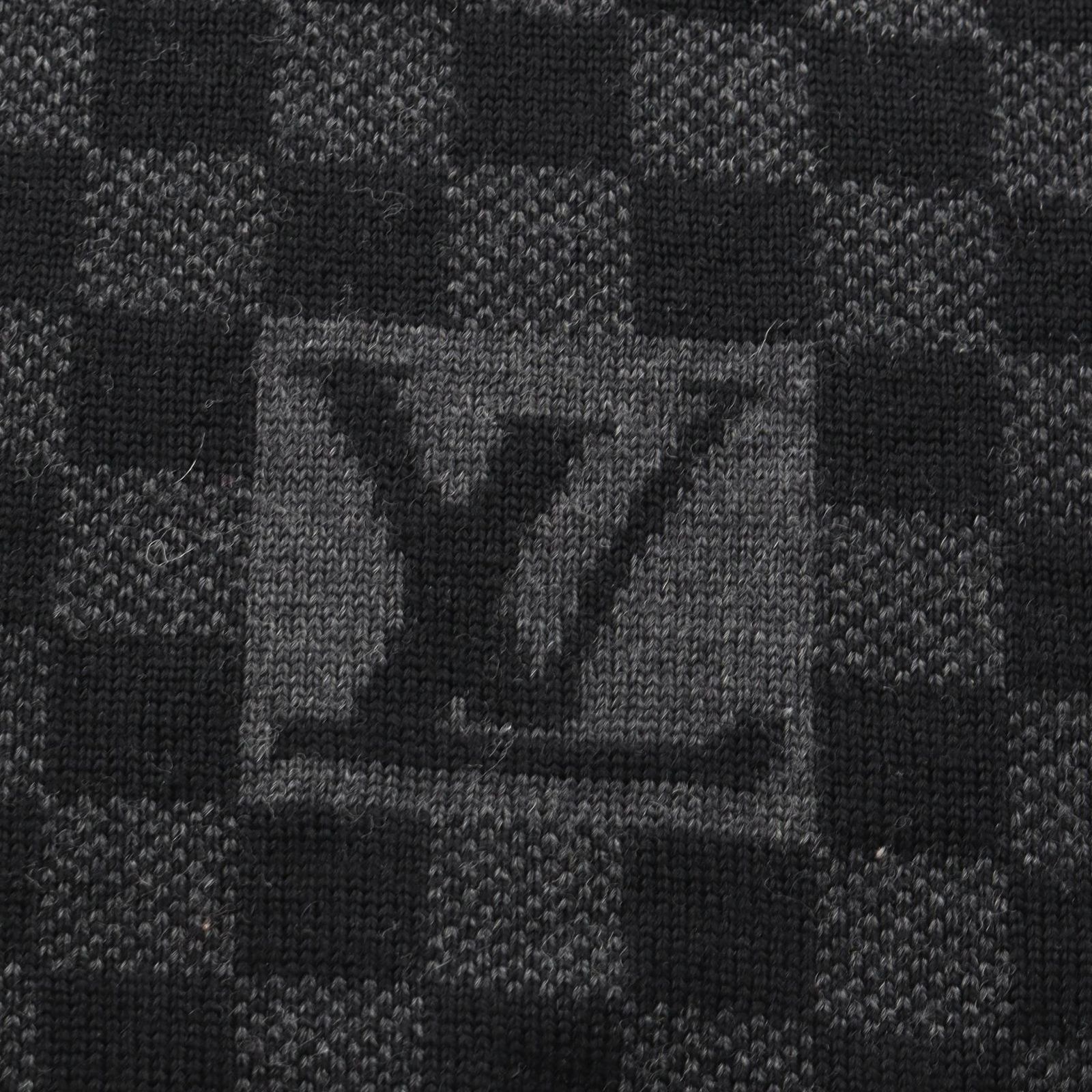 最終値下】極美品 LOUIS VUITTON ルイヴィトン マフラー ダミエ 黒 ルイ・ヴィトン LOUIS VUITTON マフラー ダミエ ウール マフラー