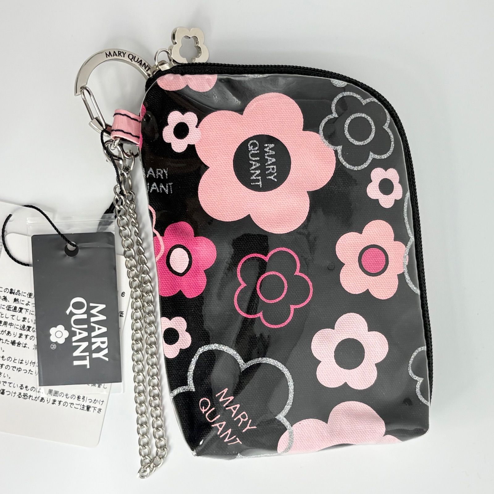 MARY QUANT マリークワント ポーチ デイジー柄 カラフル チェーン付き 