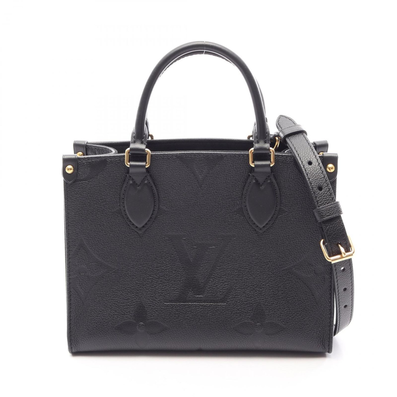 ルイ・ヴィトン LOUIS VUITTON ハンドバッグ オンザゴーPM 2WAY M45653 ノワール レザー オンザゴーPM レディース Used A