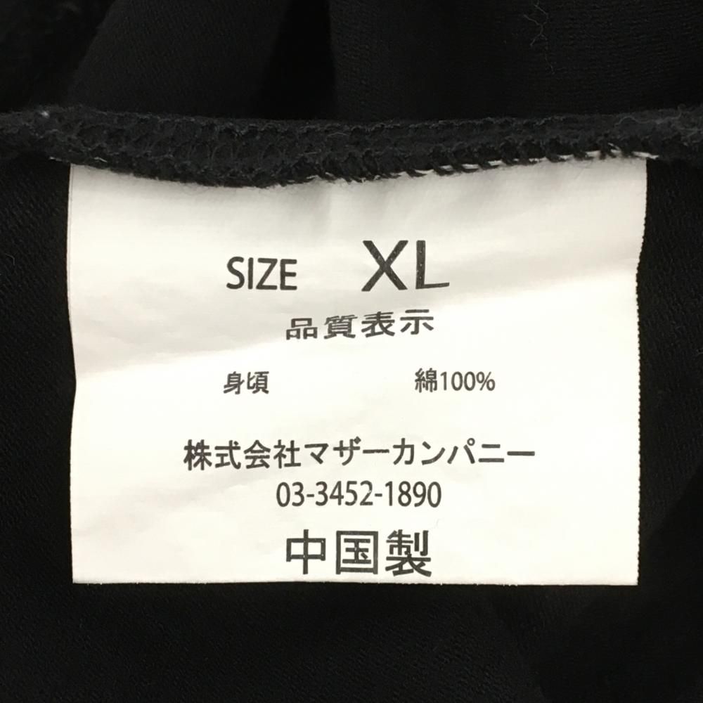 美品】木梨サイクル 半袖ポロシャツ 黒×白 総柄 メンズ XL ゴルフ 