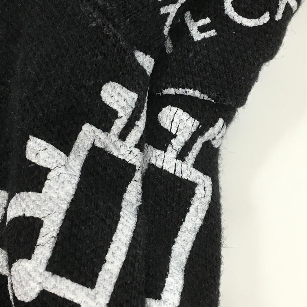 美品】木梨サイクル 半袖ポロシャツ 黒×白 総柄 メンズ XL ゴルフ 
