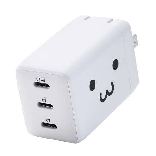 エレコム 充電器 合計65W 3ポート Type-C USB PD対応 スイング式プラグ採用 しろちゃん EC-AC11267WFt f3aeff8d