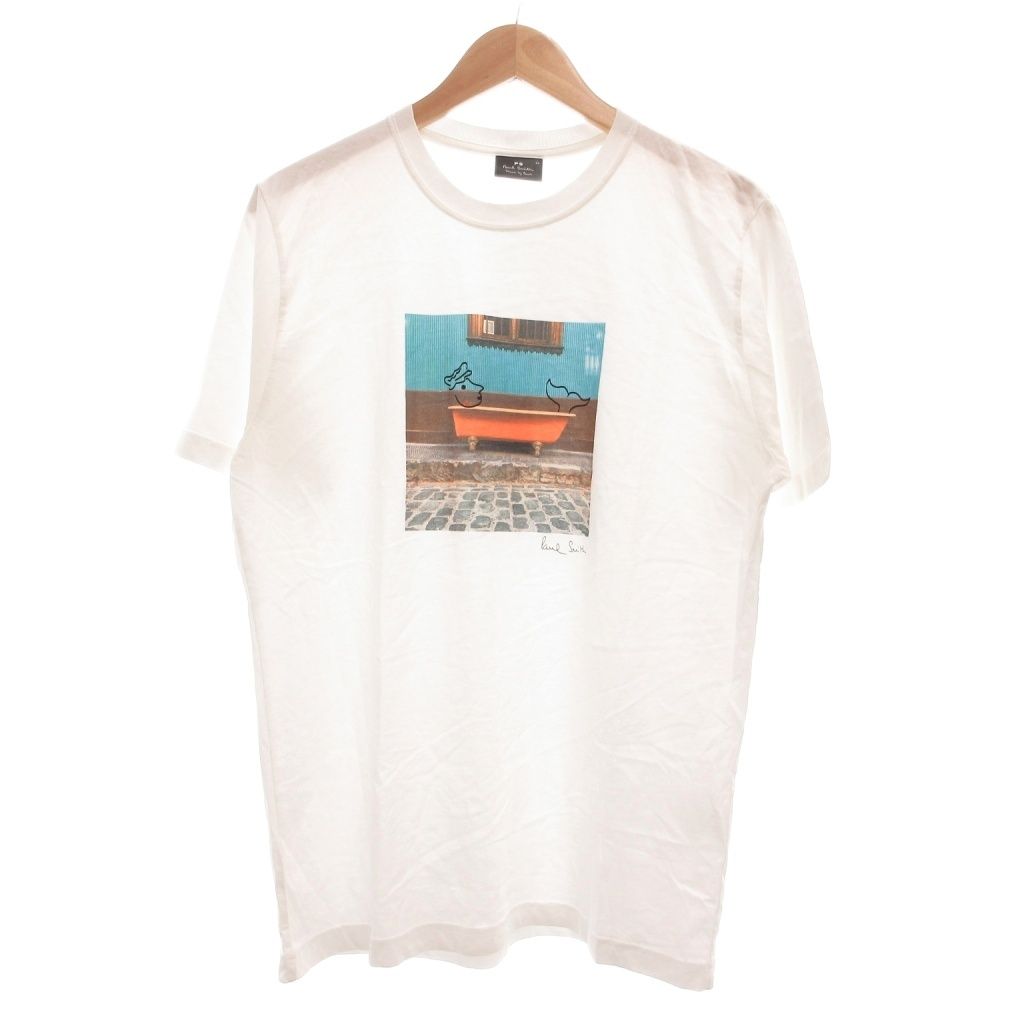 elma様【新品未使用】paulsmith カットソー ポールズピープルホワイト ポールスミス PAUL SMITH drawn by paul 美品 Tシャツ 半袖 カットソー