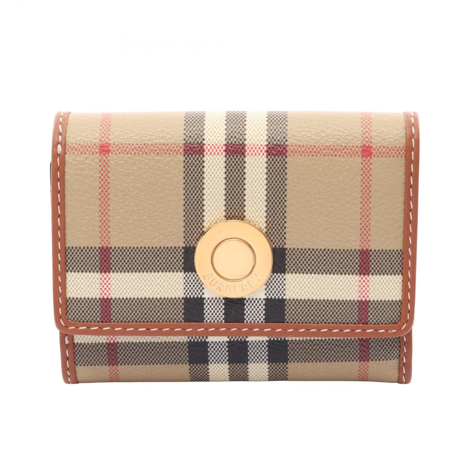 バーバリー BURBERRY 三つ折り財布 ノバチェック 8109800 ベージュ レザー 三つ折り財布 レディース 新品