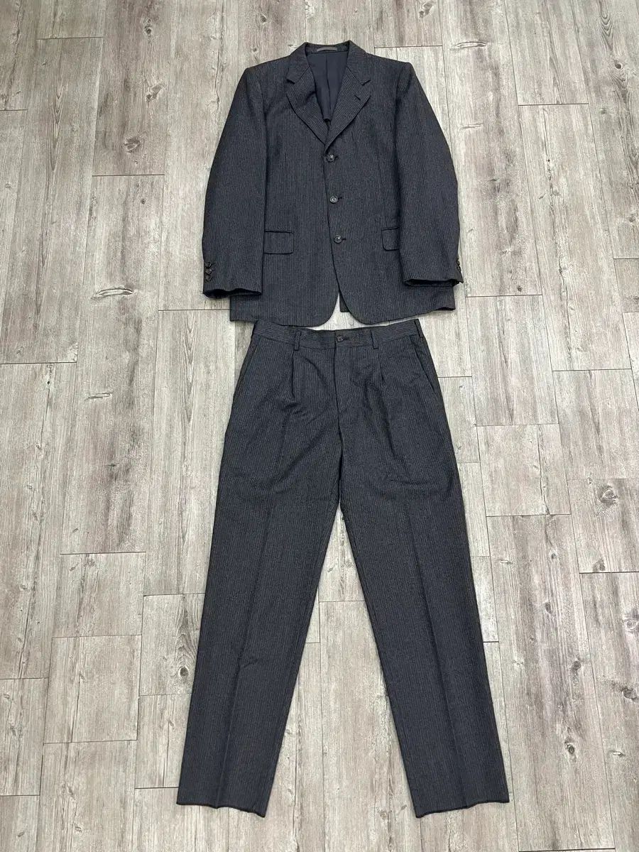 COMME des GARCONS オム ストライプ スーツ セットアップ チャコール M