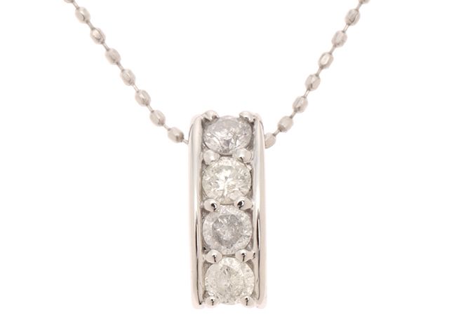 JEWELRY ジュエリー ジュエリー PT850/D0.30ct/約2.3g　【205】 貴金属･宝石 ネックレス Pt850プラチナ Pt850/ダイヤモンド シルバー レディース【中古】