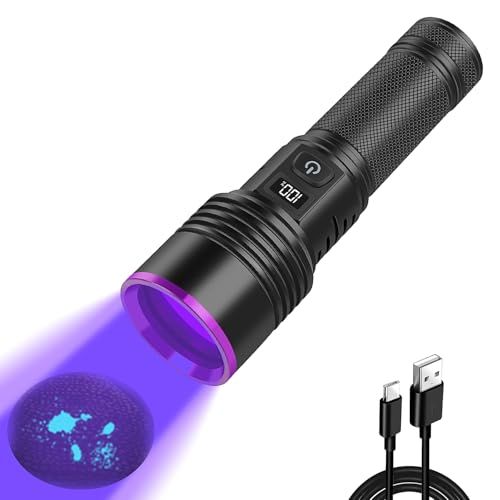 ブラックライト 365nm 30ｗ 無段階調光 uvライト 電量指示 アニサキスライト USB充電式 紫外線 ライト レジン用ライト ペット尿検出 真贋用 鑑定 鉱物用 目には見えない汚れに対策に★m d1f4f806