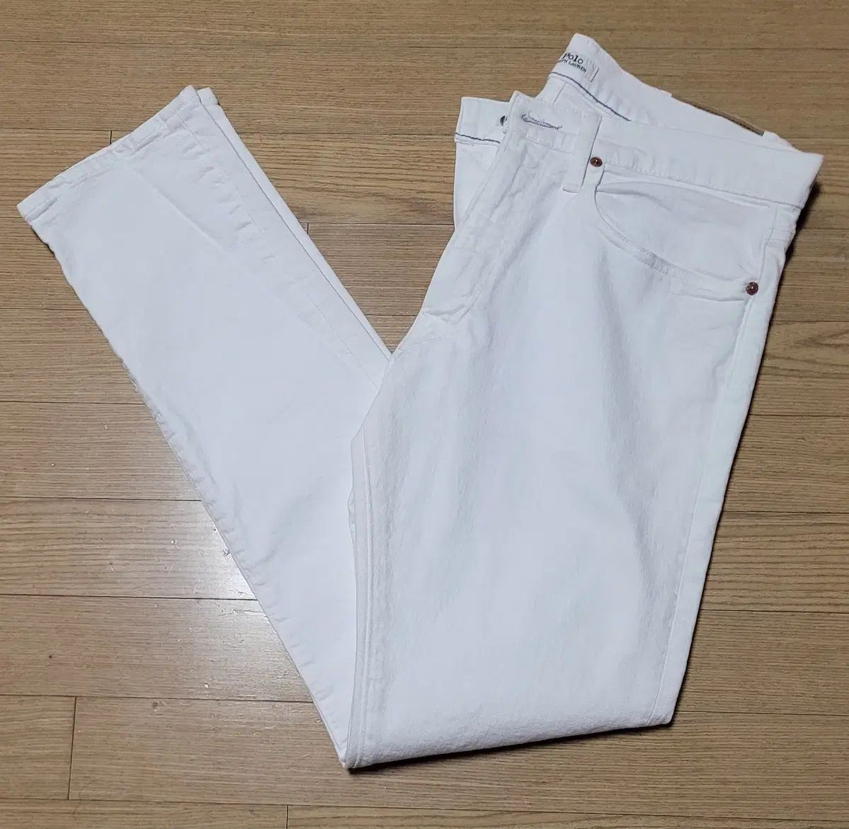 POLO RALPH LAUREN メンズ 白 コットン ズボン