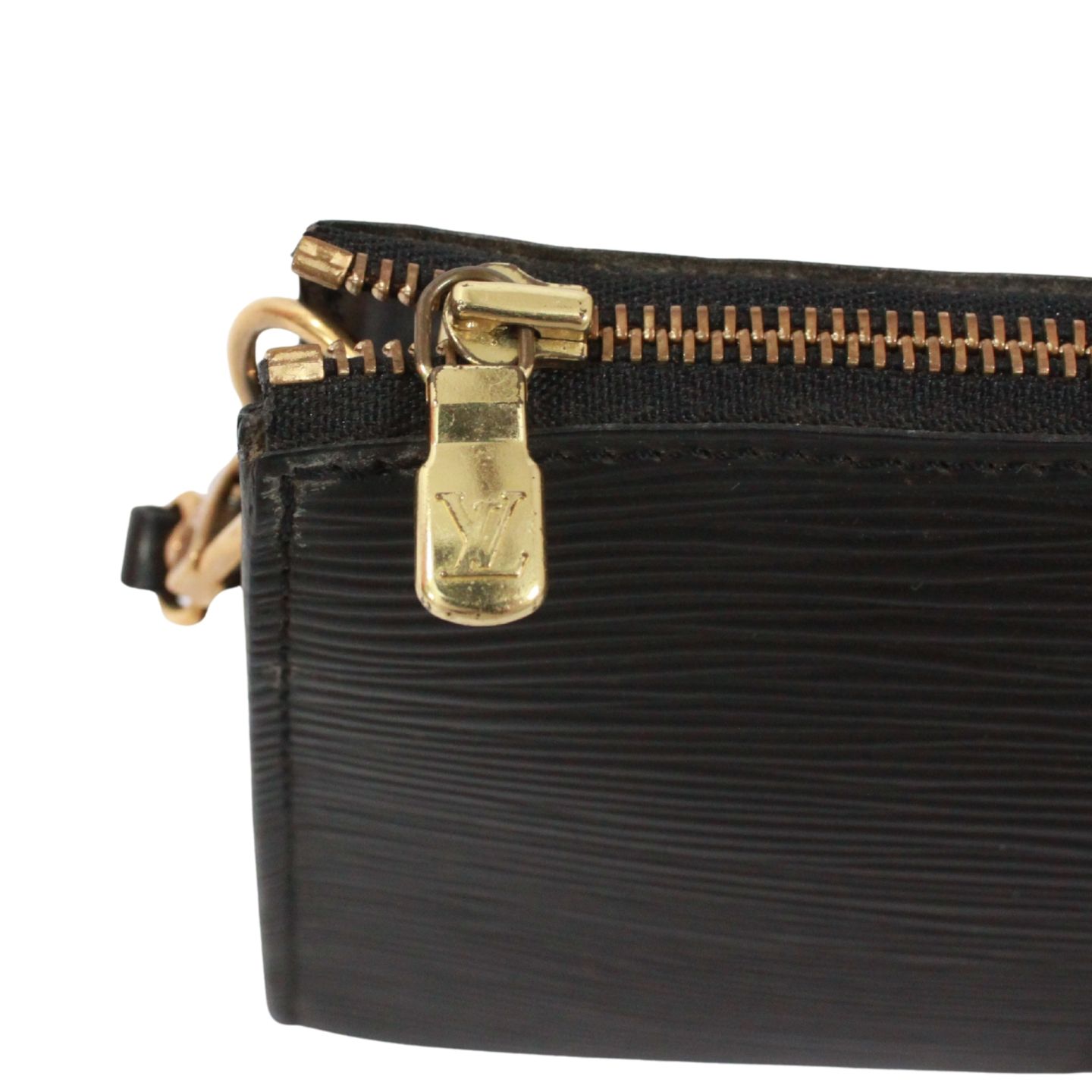 LOUIS VUITTON ポシェット アクセソワール エピ エピ ノワール レザー 