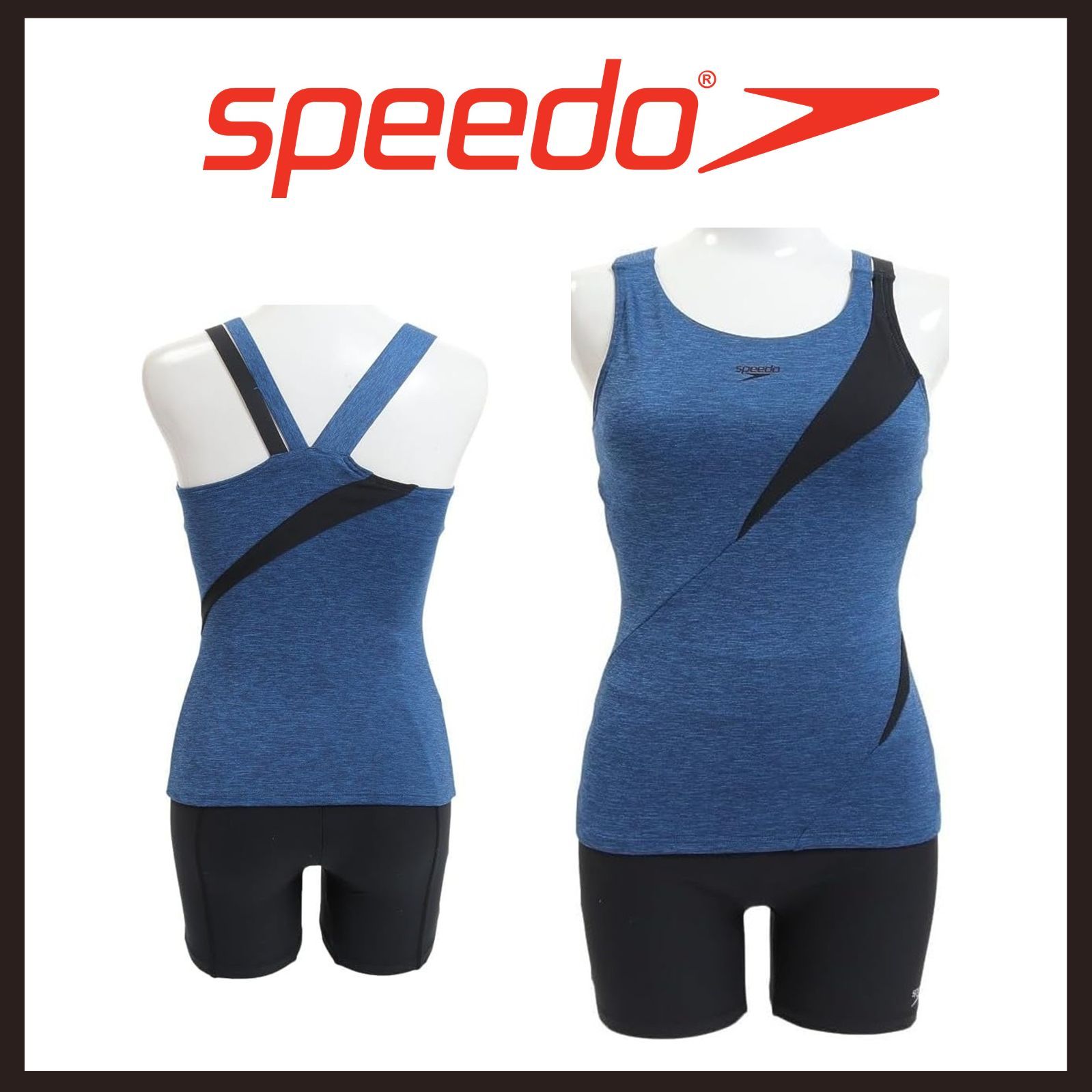新品未使用 スピード ディアゴナセパレーツ 競泳用スイムウェア ネイビー XO【SPEEDO】トレーニング用水着