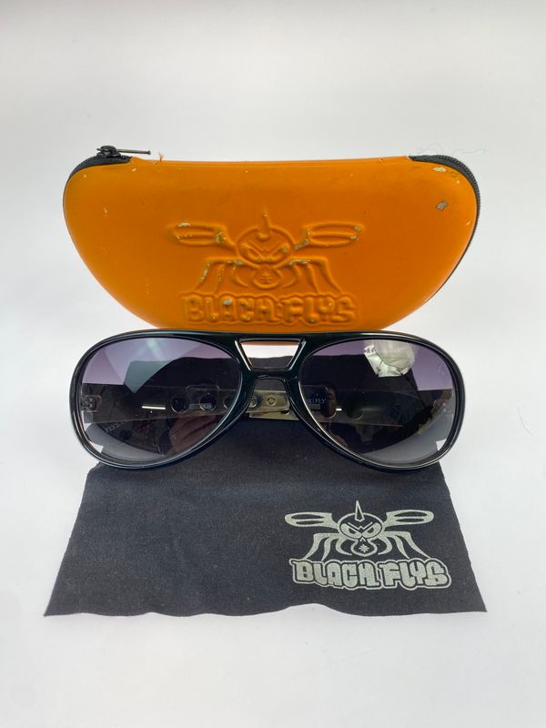 【中古品】 BLACK FLYS ブラックフライズ SUNGLASSES KING FLY サングラス キングフライ メタルテンプル アクセサリー 【203-260521-em-05-min】