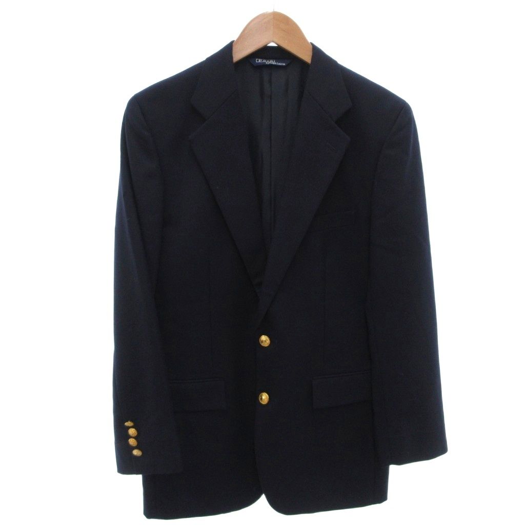 ポロ バイ ラルフローレン Polo by Ralph Lauren テーラードジャケット ブレザー 紺ブレ 金釦 ウール 170 紺 ネイビー /FF