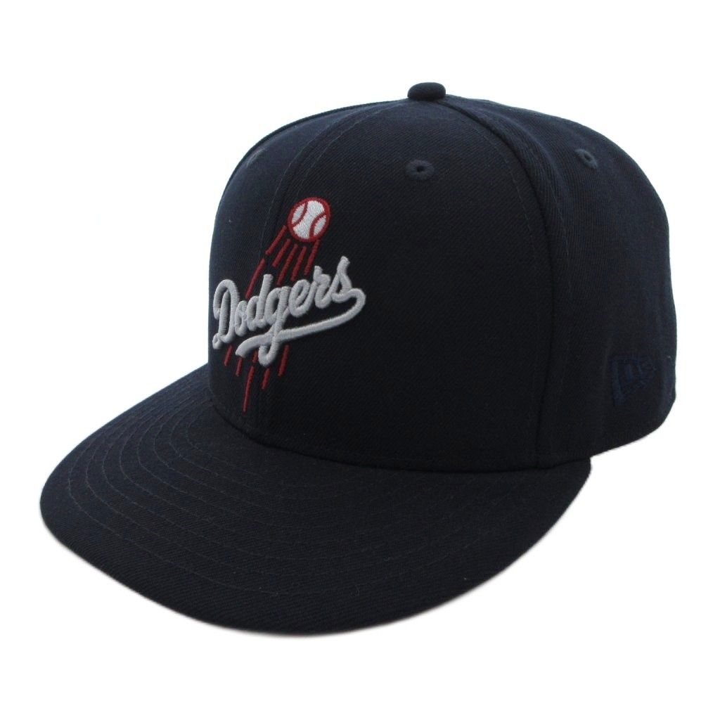 ニューエラ NEW ERA HOMEGAME NEW YORK別注 Dodgers 59FIFTY キャップ 帽子 ロゴ 刺繍 7 8/5 紺 ネイビー /FF