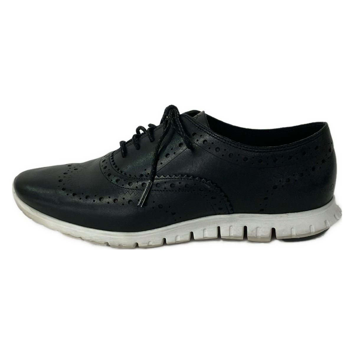 COLE HAAN(コールハーン) シューズ 6 B レディース - 黒 ウィングチップ レザー