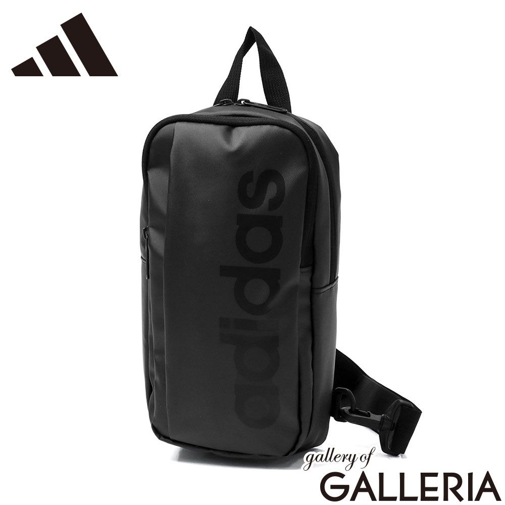 アディダス ボディバッグ メンズ adidas ブランド 小さめ 軽い 軽量 かっこいい 斜めがけ スリングバッグ ロゴ ショルダー バッグ 縦型 リニア リニアスリングバッグ TK961 BLACK×BLACK
