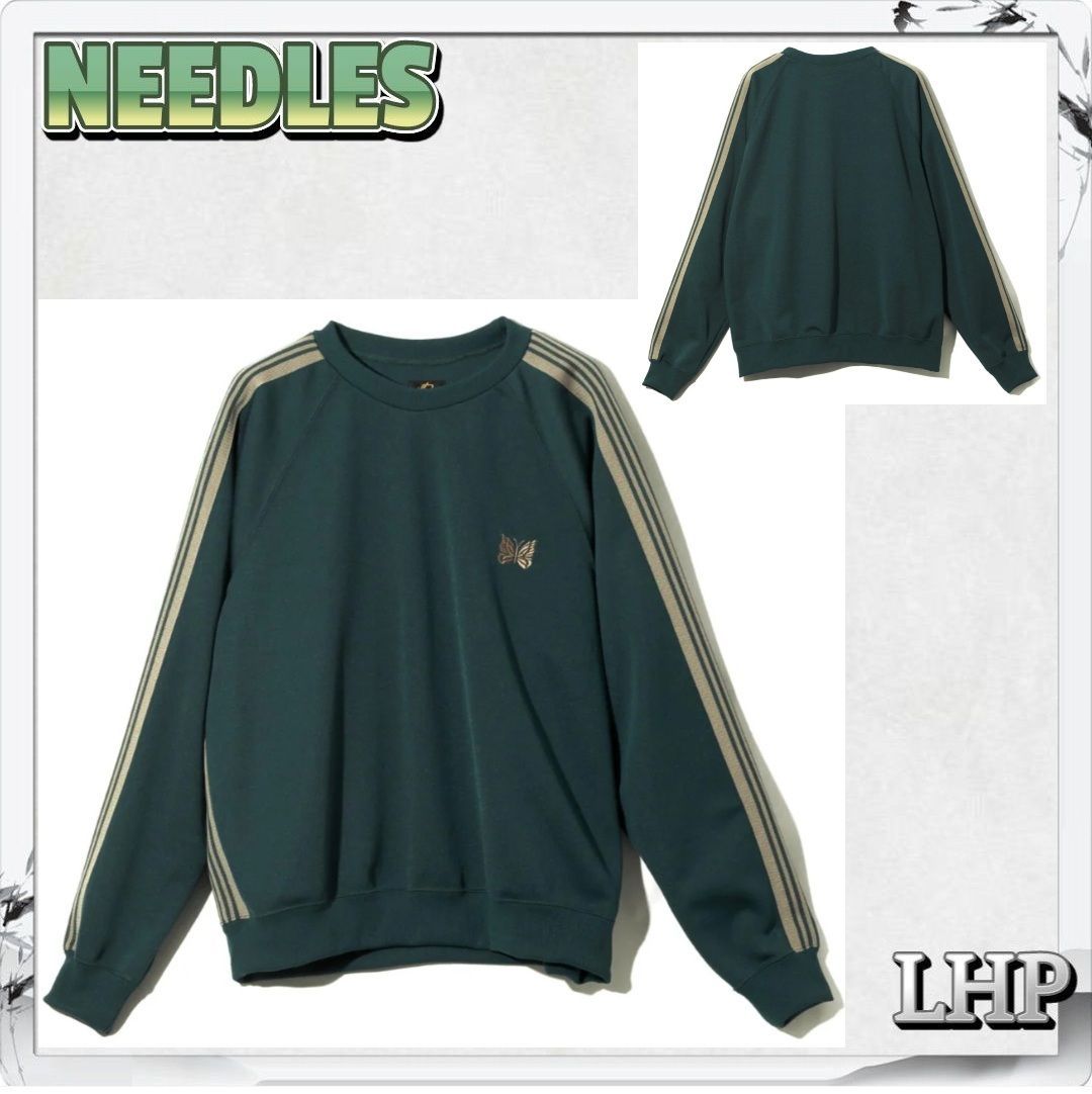 正規品 LHP NEEDLES ニードルズ トップス ジャージ クルーネックシャツ ポリエステルジャージー素材 グリーン
