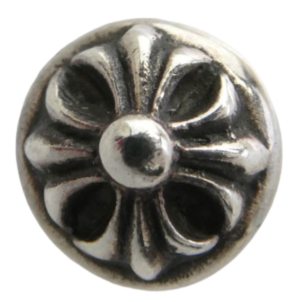 CHROME HEARTS クロムハーツ（原本無） STUD CRSBLL クロスボール スタッド ピアス シルバー系【中古】
