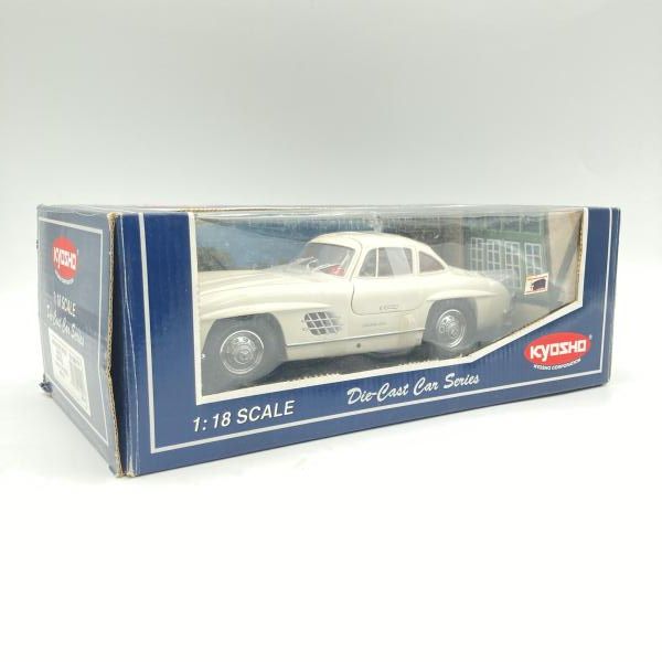 【中古】箱傷み)京商 1/18 MercedesBenz 300SL ホワイト[6]