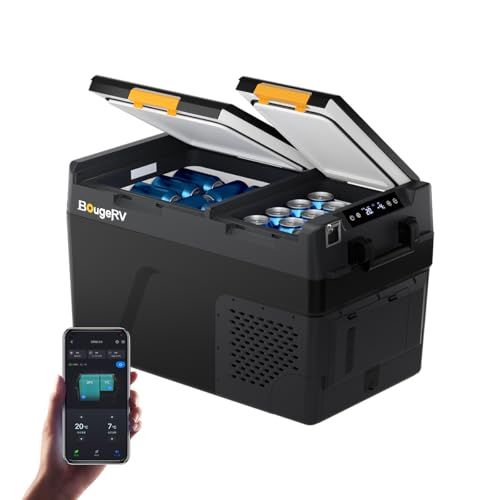 【新品】【リン酸鉄バッテリー内蔵可能】BougeRV CRD2 V2.0 車載冷蔵庫 40L ポータブル冷蔵庫 別売りバッテリーで【最長20時間連続稼働】 -20℃?20℃ 2室個別温度設定 APP遠隔操作 IPX4防水 【軽量＆コンパクト】 178a9bf9