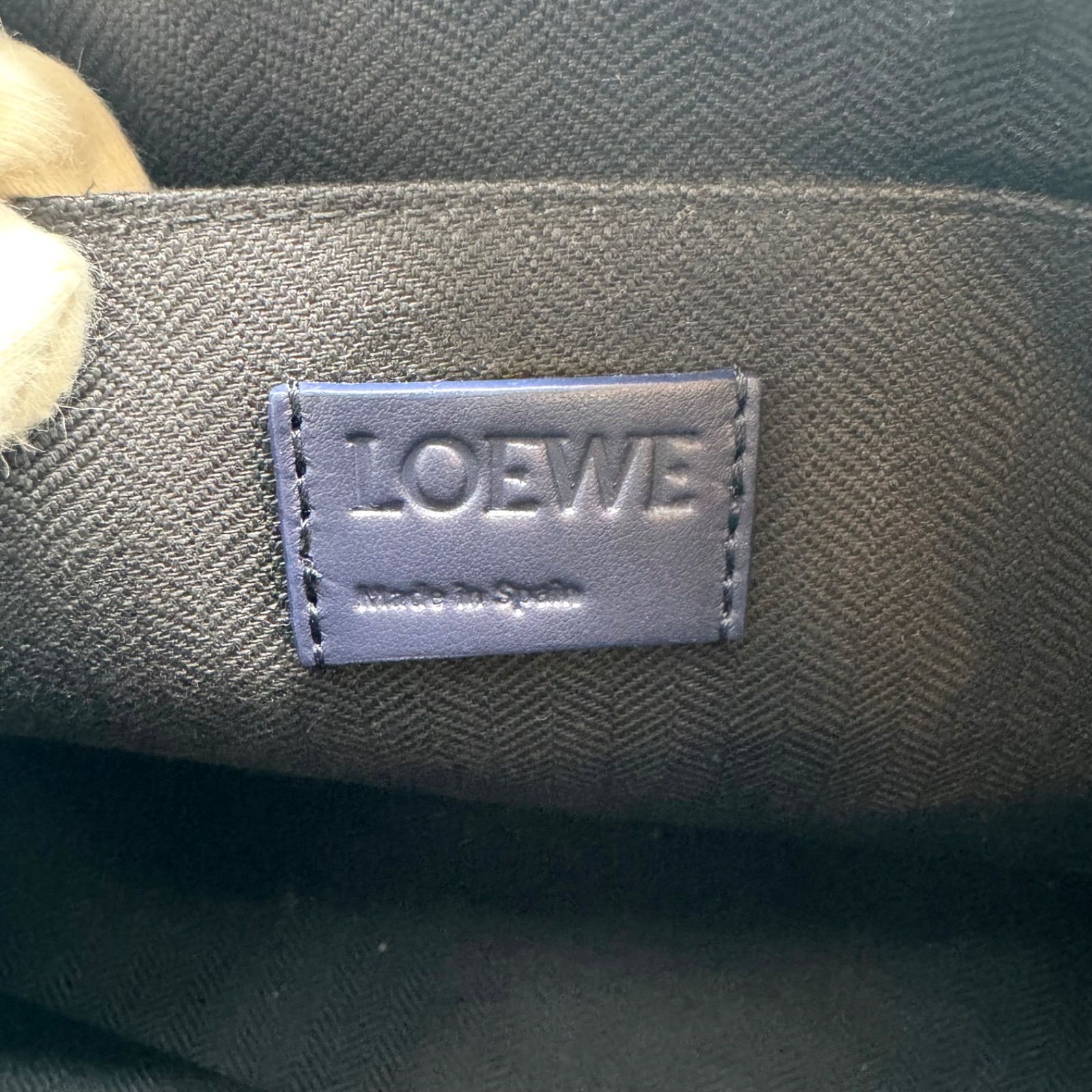 未使用級✨LOEWE ロエベ ハンドバッグ パズルフォルド ウォッシュバッグ レザー ブルー
