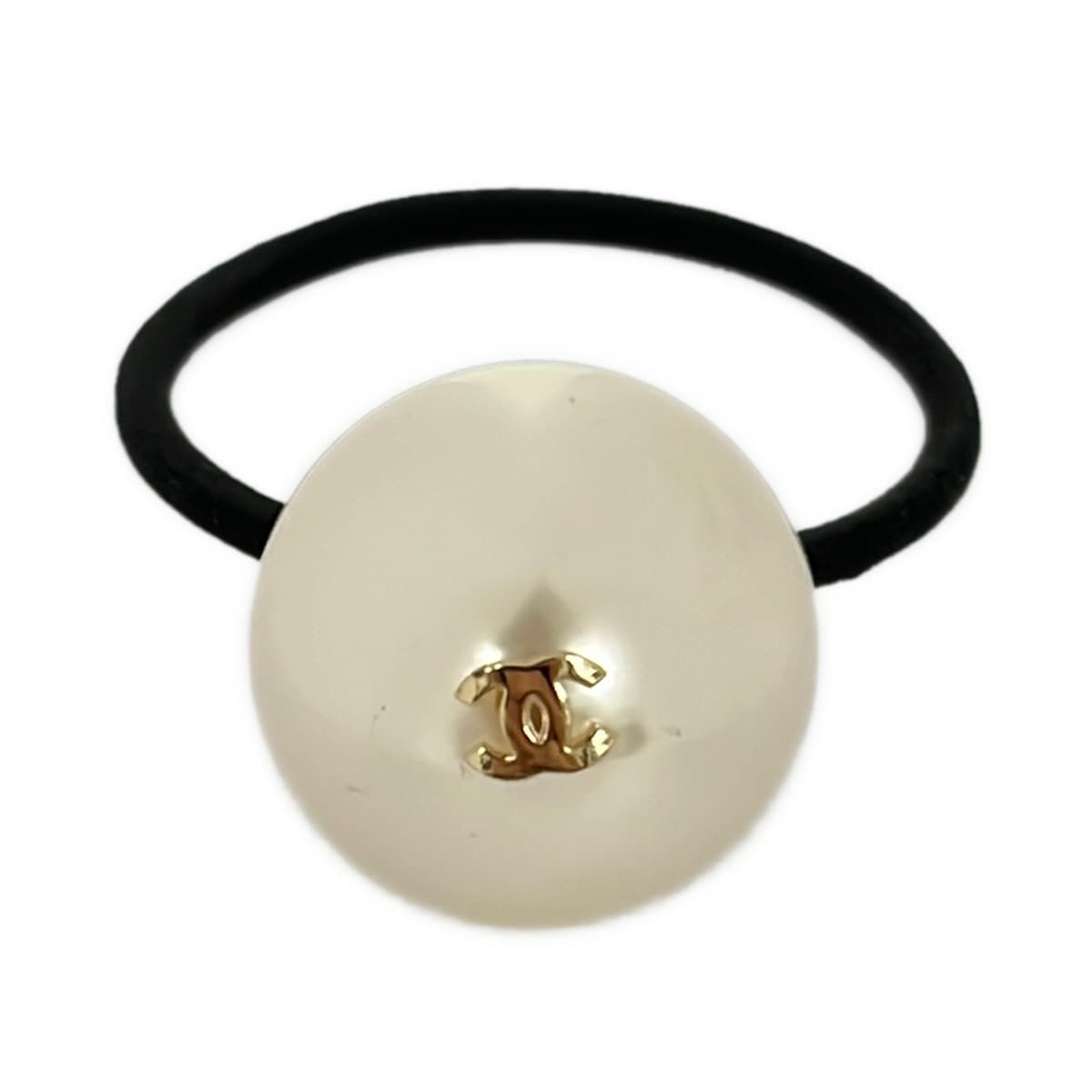 CHANEL(シャネル) アクセサリー美品 ココマーク アイボリー×黒