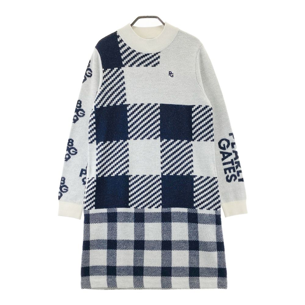 ❣️美品❣️PGパーリーゲイツモックネック、ニット素材のワンピース★サイズ1 サイズ：1 PEARLY GATES パーリーゲイツ モックネック ニット