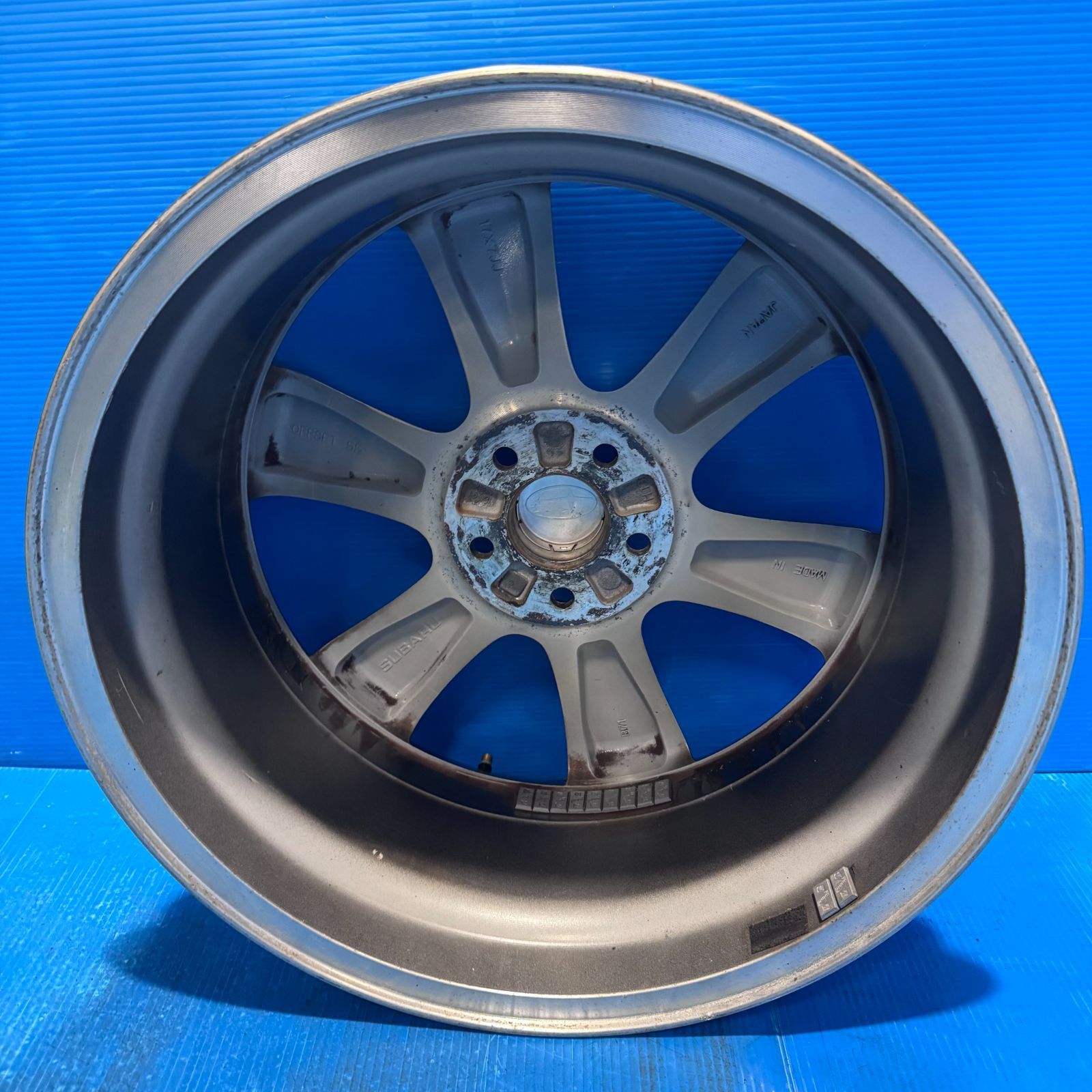 スバル純正 レガシィ 17インチ 4本 5H 100 7J+55 BP5 BL5 プリウス