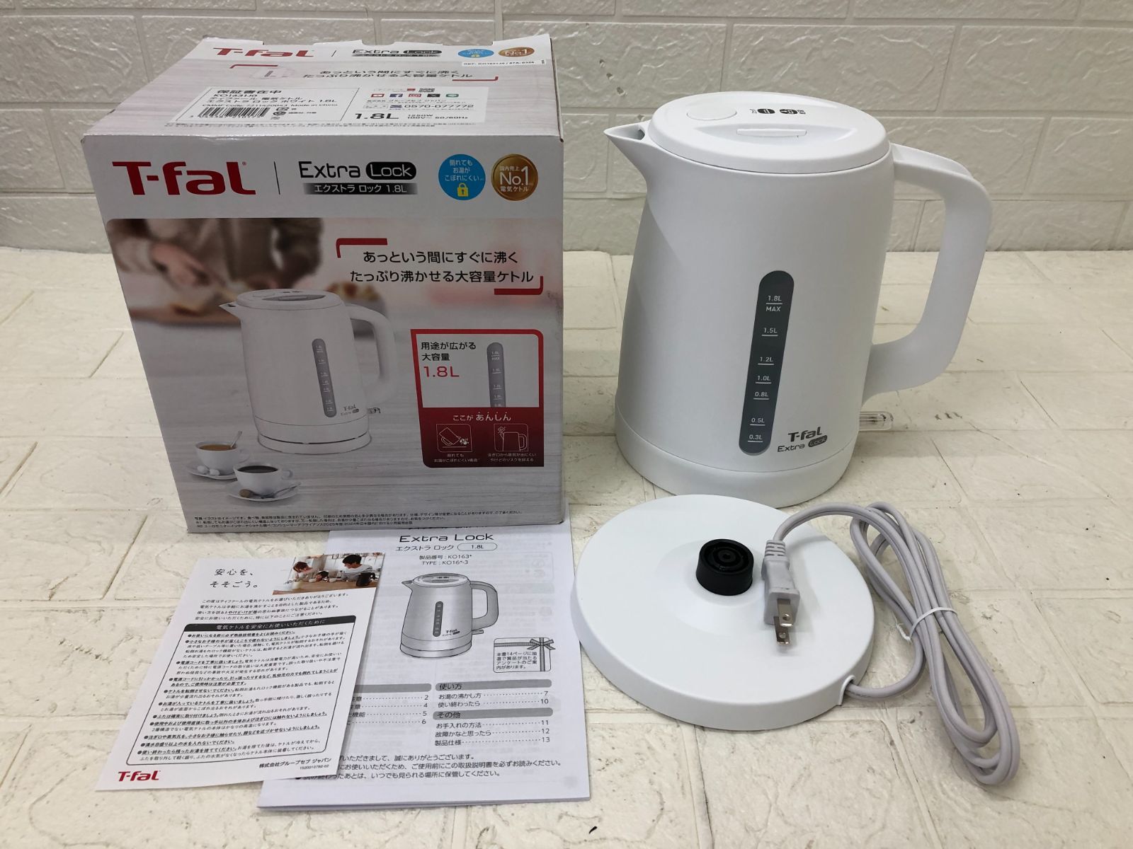 T-fal ティファール エクストラ ロック 1.8L KO1631JO ホワイト - メルカリ