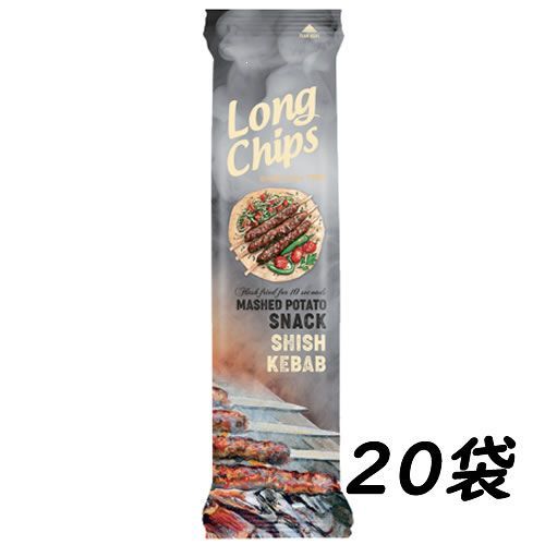 (1ケース）ペルネス ロングポテトチップス シシケバブ味 75g×20袋 【ロングチップス Pernes Long Chips スナック ラトビア おつまみ おやつ おしゃれ カワイイ】