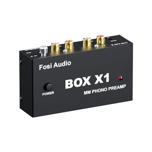 Fosi Audio BOX X1 フォノ プリアンプ MM ポータブルヘッドフォンアンプ 超コンパクトミニステレオ Phono 3.5MMヘッドフォン・RCA出力 蓄音機・レコードプレーヤー ターンテーブル用 DC12V電源アダプタ付きas 74d8cc3c