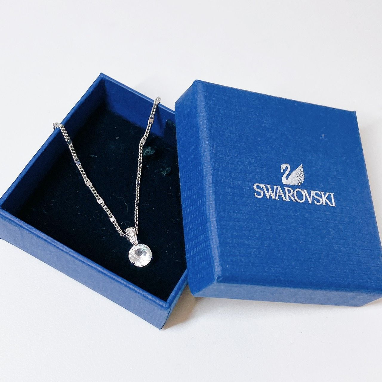 スワロフスキー SWAROVSKI ネックレス ソリテール Solitaire シルバー 