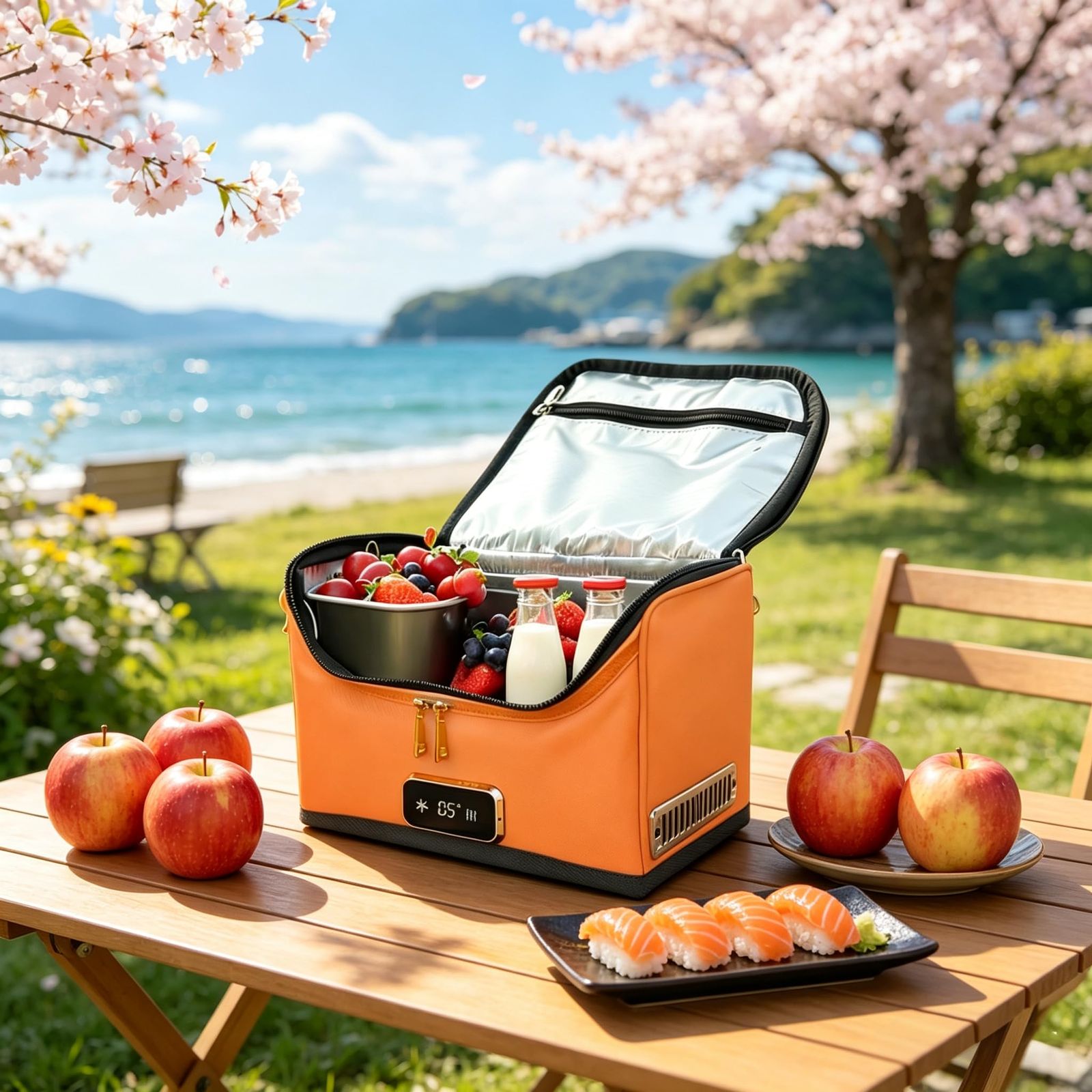 【0〜20℃ 40〜70℃対応／4L／軽量1.1kg】車用保冷加熱バッグ 携帯クーラーバック 車載クーラーボックス コンパクト保冷保温バッグ ランチバッグ アウトドア 車用クーラーバック