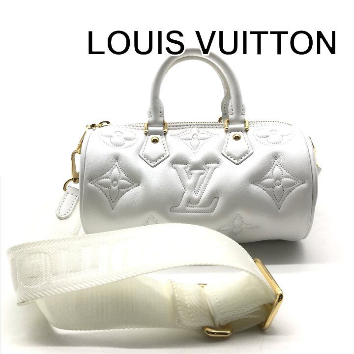 超美品 LOUIS VUITTON バブルグラム パピヨン BB レザー ミニ