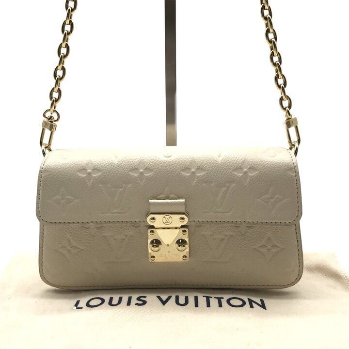 未使用保管品 LOUIS VUITTON モノグラム アンプラント チェーンウォレット ショルダー バッグ クリーム系 ICチップ確認済み BAG r1333