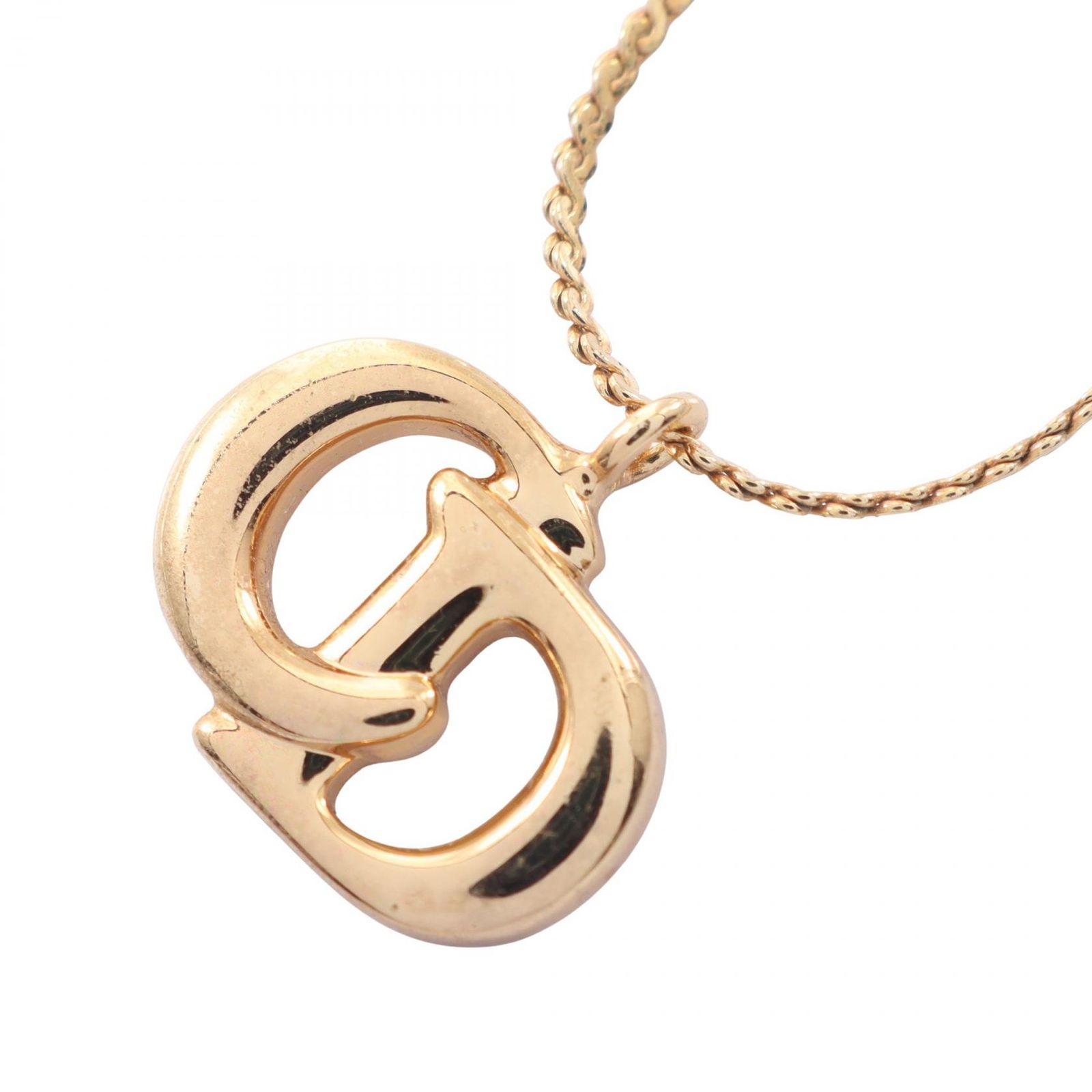 ディオール Dior ネックレス CDロゴ GP（ゴールドメッキ） ネックレス レディース Used A