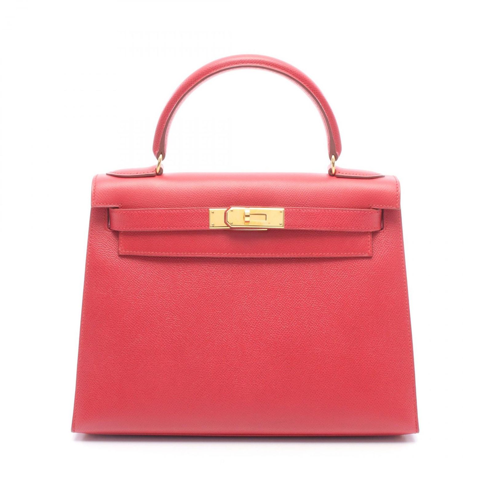 エルメス HERMES ハンドバッグ ケリー28 外縫い 2WAY ルージュヴィフ レザー ケリー28 ルージュヴィフ レディース Used A