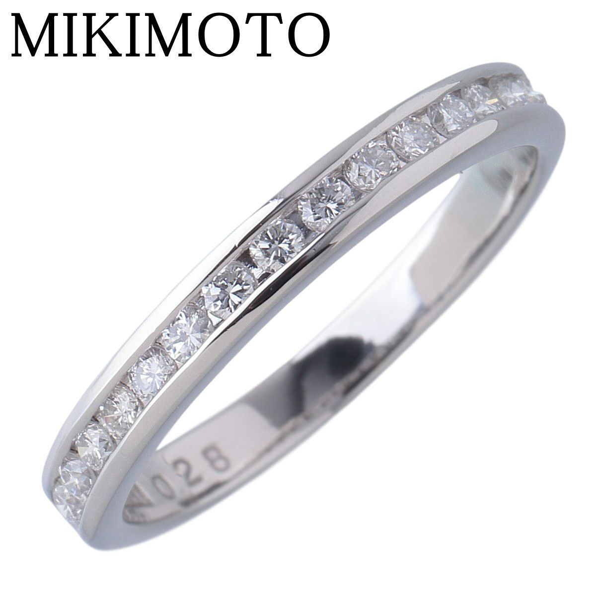 ミキモト ダイヤ リング ハーフエタニティ 0.28ct 11号 Pt900 新品仕上げ済 MIKIMOTO【26089】