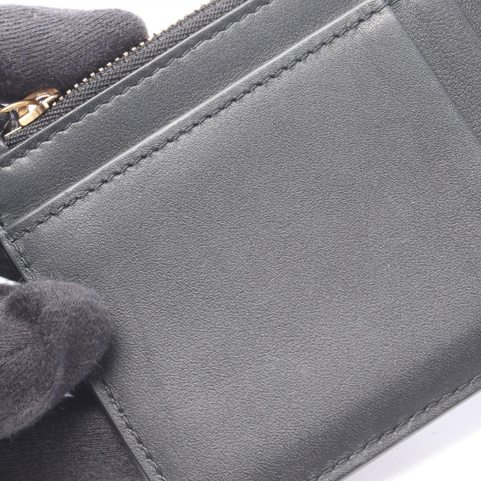 バレンシアガ BALENCIAGA コインケース NEO CLASSIC LONG COIN & CARD HOLDER 640110 ブラック レザー ネオクラシック コインカードホルダー レディース Used A