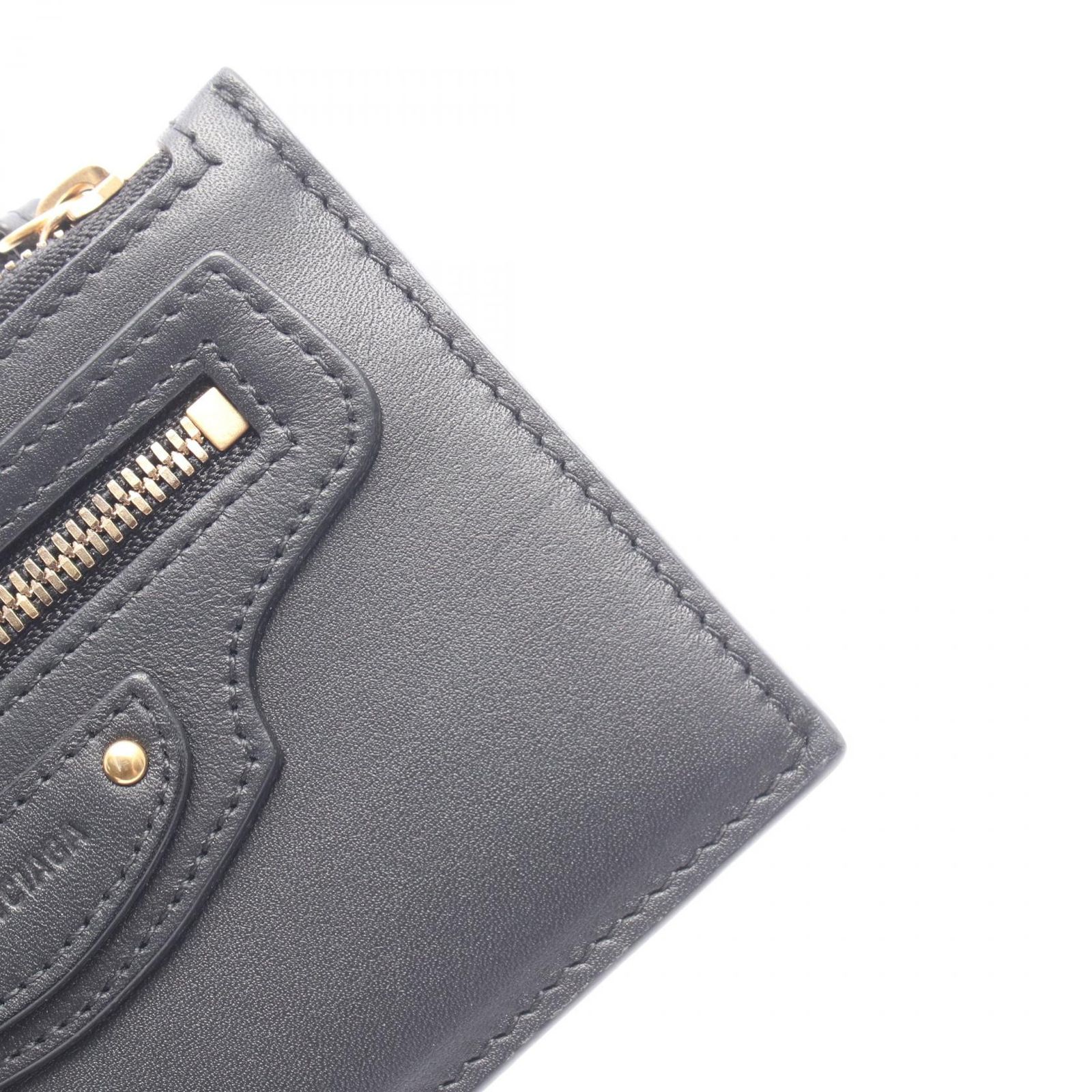 バレンシアガ BALENCIAGA コインケース NEO CLASSIC LONG COIN & CARD HOLDER 640110 ブラック レザー ネオクラシック コインカードホルダー レディース Used A